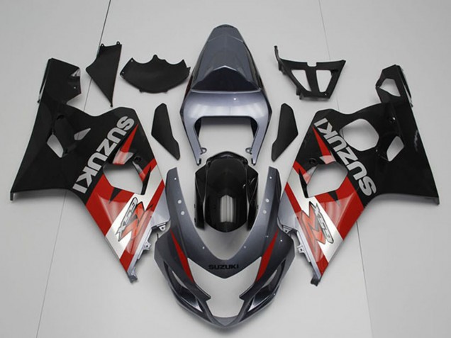Acquista Carena Moto Suzuki GSXR 750 2004-2005 - Argento Grigio Rosso Nero