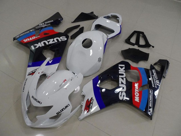 Acquista Carena Moto Suzuki GSXR 750 2004-2005 - Bianco Blu Rosso Nero Motul