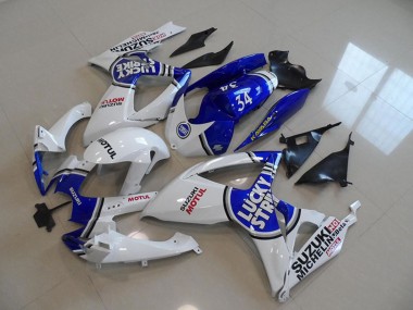 Acquista Carena Moto Suzuki GSXR 750 2006-2007 - Bianco Blu Lucky Strike Motul 34