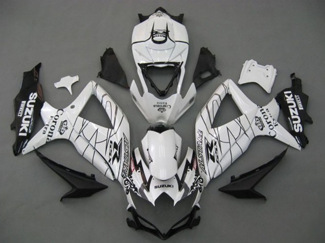 Acquista Carena Moto Suzuki GSXR 750 2008-2010 - Bianco Nero Corona Extra Alstare