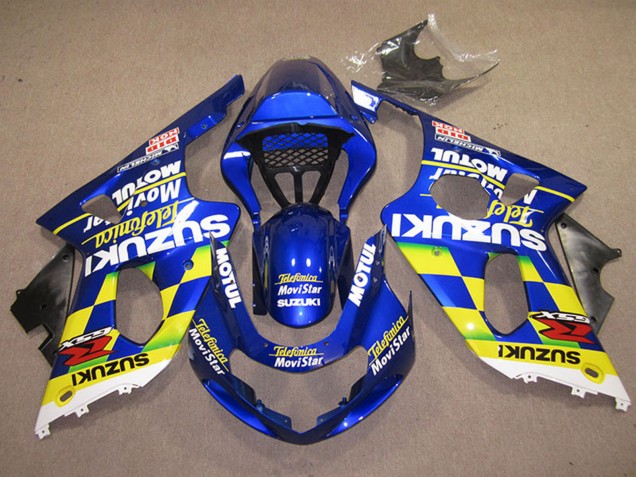 Acquista Carena Moto Suzuki GSXR 1000 2000-2002 - Blu Giallo Bianco Telefumica MoviStar