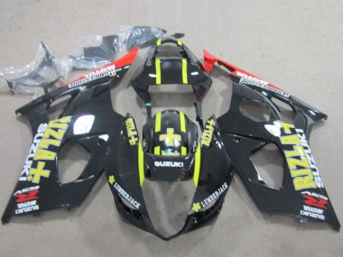 Acquista Carena Moto Suzuki GSXR 1000 2003-2004 - Nero Lucido Rosso Giallo Rizla