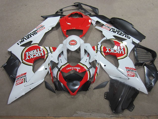 Acquista Carena Moto Suzuki GSXR 1000 2005-2006 - Bianco Rosso Lucky Strike Motul