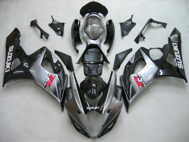 Acquista Kit Carena Moto Suzuki GSXR 1000 2005-2006 - Nero Lucido Argento Rosso