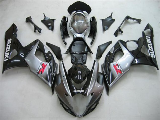 Acquista Kit Carena Moto Suzuki GSXR 1000 2005-2006 - Nero Lucido Argento Rosso