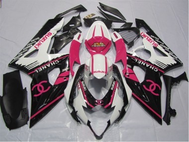 Acquista Carena Moto Suzuki GSXR 1000 2005-2006 - Bianco Rosa Nero Chanel