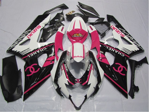 Acquista Carena Moto Suzuki GSXR 1000 2005-2006 - Bianco Rosa Nero Chanel