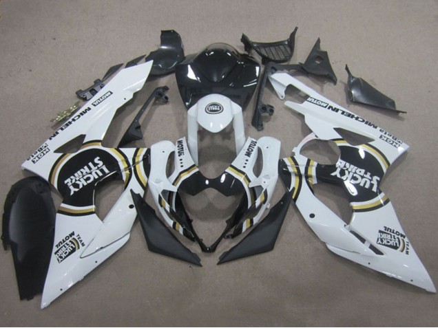 Acquista Carena Moto Suzuki GSXR 1000 2005-2006 - Bianco Nero Lucky Strike Motul