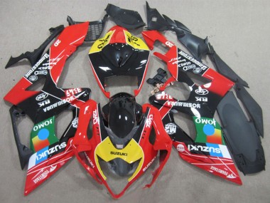 Acquista Carena Moto Suzuki GSXR 1000 2005-2006 - Nero Rosso Giallo Blu JOMO