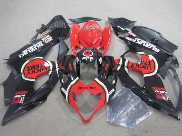 Acquista Carena Moto Suzuki GSXR 1000 2005-2006 - Nero Rosso Lucky Strike Motul