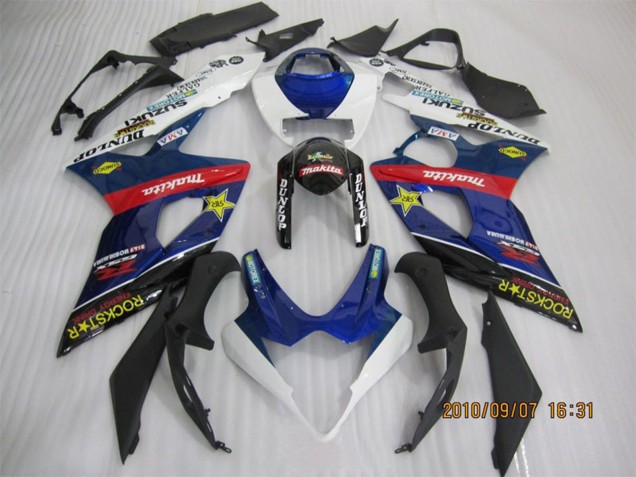 Acquista Carena Moto Suzuki GSXR 1000 2005-2006 - Blu Bianco Rosso Nero Rockstar
