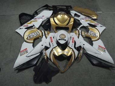 Acquista Carena Moto Suzuki GSXR 1000 2005-2006 - Bianco Oro Lucky Strike Motul