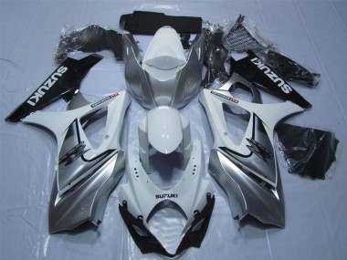 Acquista Carena Moto Suzuki GSXR 1000 2007-2008 - Bianco Argento Nero