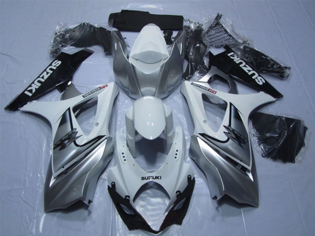 Acquista Carena Moto Suzuki GSXR 1000 2007-2008 - Bianco Argento Nero