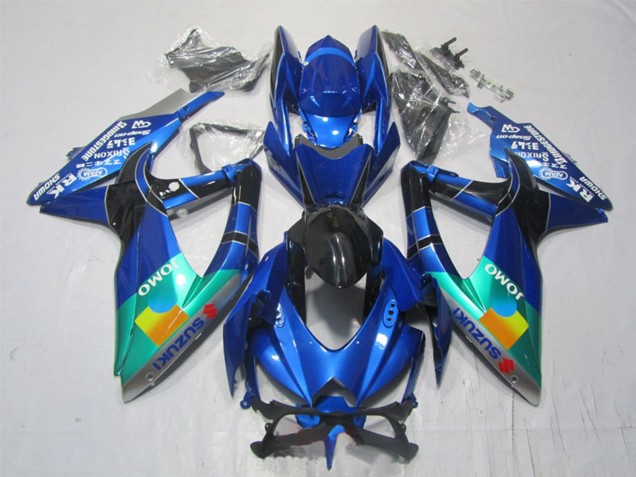 Acquista Carena Moto Suzuki GSXR 1000 2007-2008 - Blu Verde Nero JOMO