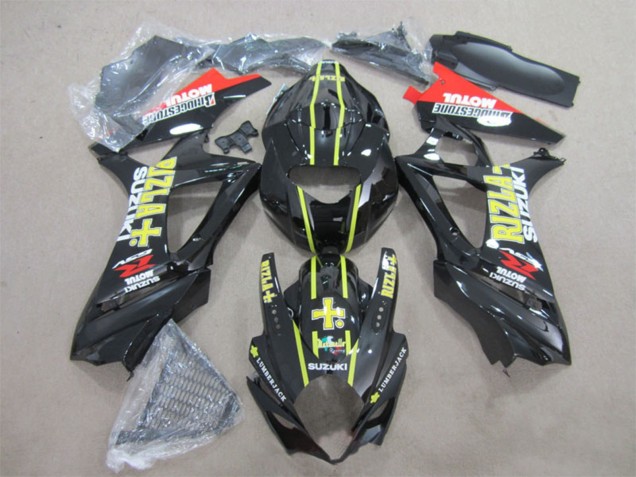 Acquista Carena Moto Suzuki GSXR 1000 2007-2008 - Nero Lucido Giallo Rosso Rizla