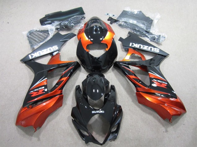 Acquista Carena Moto Suzuki GSXR 1000 2007-2008 - Nero Lucido Arancia