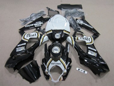 Acquista Carena Moto Suzuki GSXR 1000 2007-2008 - Bianco Nero Lucky Strike Motul