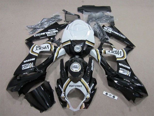 Acquista Carena Moto Suzuki GSXR 1000 2007-2008 - Bianco Nero Lucky Strike Motul