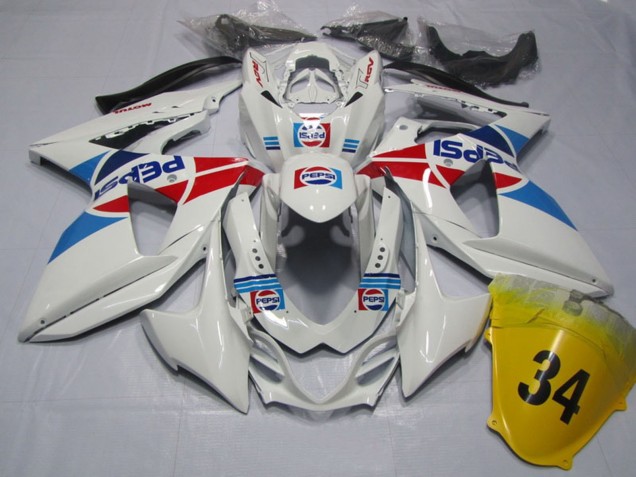 Acquista Carena Moto Suzuki GSXR 1000 2009-2016 - Bianco Blu Rosso Pepsi 34