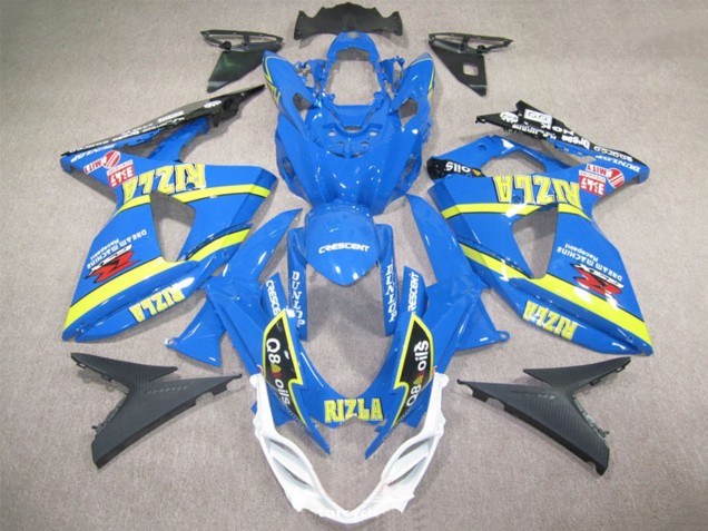 Acquista Carena Moto Suzuki GSXR 1000 2009-2016 - Blu Giallo Rizla Q8 Oils