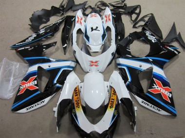 Acquista Carena Moto Suzuki GSXR 1000 2009-2016 - Bianco Blu Giallo Nero Brux Dark Dog