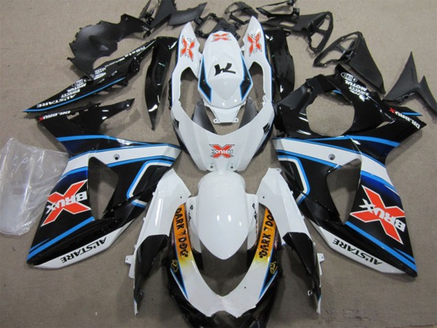 Acquista Carena Moto Suzuki GSXR 1000 2009-2016 - Bianco Blu Giallo Nero Brux Dark Dog