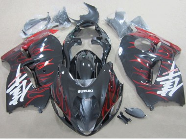 Acquista Carena Moto Suzuki GSXR 1300 Hayabusa 1996-2007 - Nero Rosso Fiamma