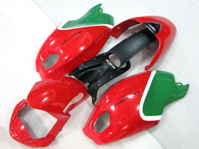 Acquista Carena Moto Ducati Monster 696 2008-2012 - Rosso Bianco Verde