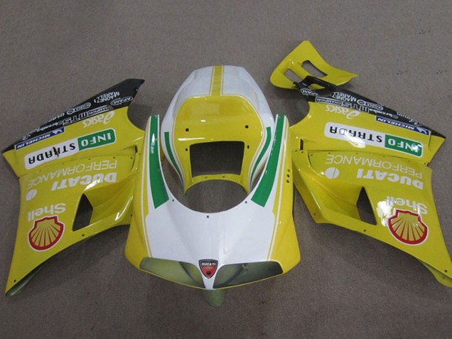 Acquista Carena Moto Ducati 748 1993-2005 - Giallo Bianco Verde Shell Info Strrda