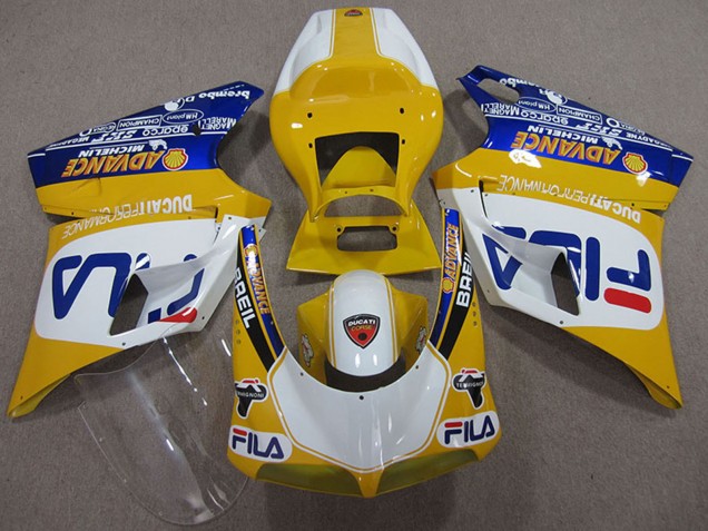 Acquista Carena Moto Ducati 748 1993-2005 - Giallo Bianco Blu Fila