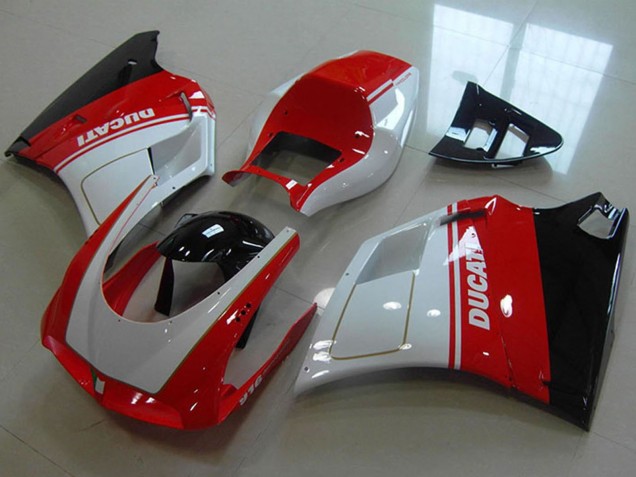 Acquista Carena Moto Ducati 916 1993-2005 - Bianco Rosso Nero Lucido