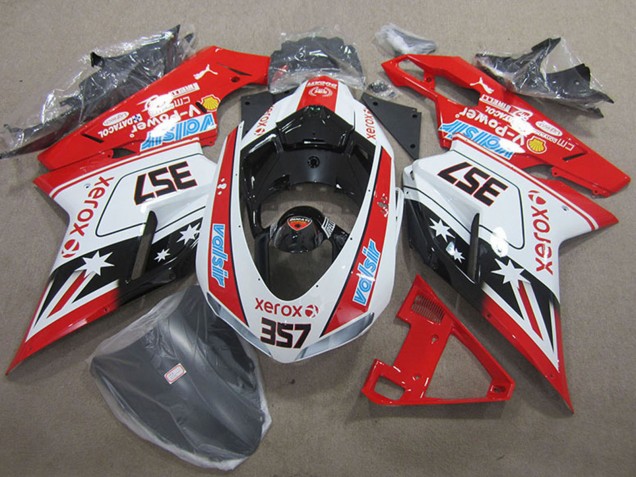 Acquista Carena Moto Ducati 1098 2007-2014 - Bianco Rosso Nero Xerox 357