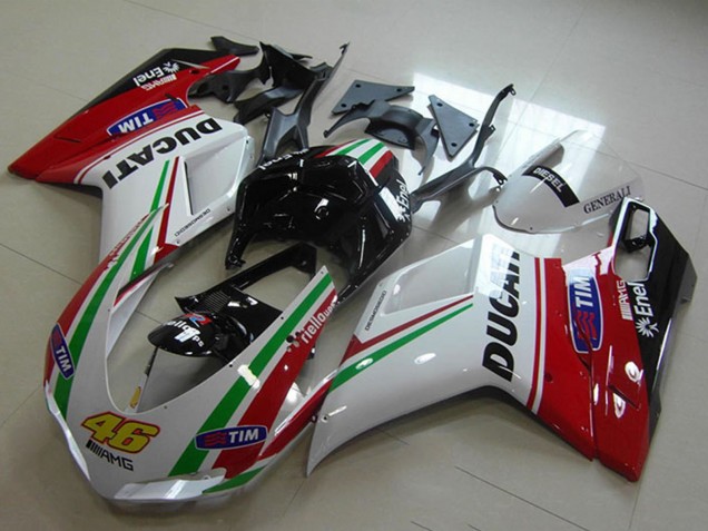Acquista Carena Moto Ducati 1098 2007-2014 - Rosso Bianco Nero Verde Tim 46
