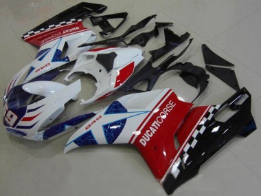 Acquista Carena Moto Ducati 1098 2007-2014 - Bianco Rosso Nero Blu Corse 69