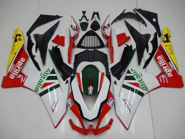 Acquista Carena Moto Aprilia RSV4 1000 2009-2015 - Bianco Rosso Verde Giallo Nero Alitalia