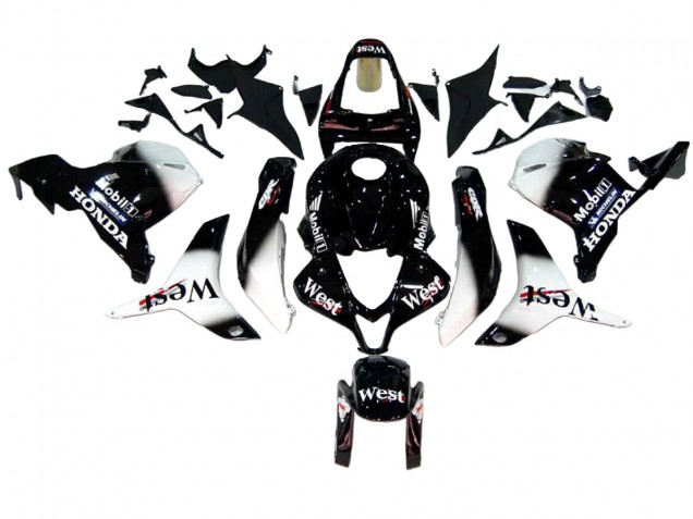 Acquista Carena Moto Honda CBR600RR 2009-2012 - Nero Lucido Bianco West