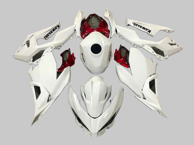 Acquista Carena Moto Kawasaki EX400 2018-2024 - Bianco Rosso Nero