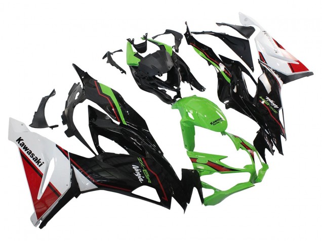 Acquista Carena Moto Kawasaki ZX6R 2019-2022 - Verde Nero Lucido Bianco Rosso