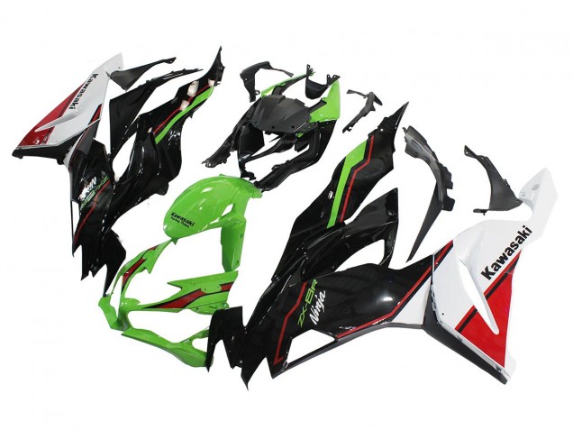 Acquista Carena Moto Kawasaki ZX6R 2019-2022 - Verde Nero Lucido Bianco Rosso
