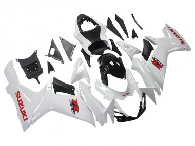 Acquista Carena Moto Suzuki GSXR 600/750 2011-2024 - Bianco Nero Lucido Rosso Decal