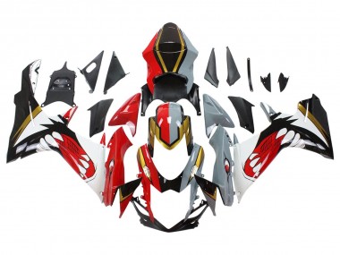 Acquista Carena Moto Suzuki GSXR 600/750 2011-2024 - Rosso Oro Grigio Nero Bianco Squalo