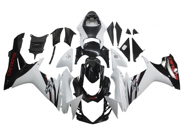 Acquista Carena Moto Suzuki GSXR 600/750 2011-2024 - Bianco Nero Lucido