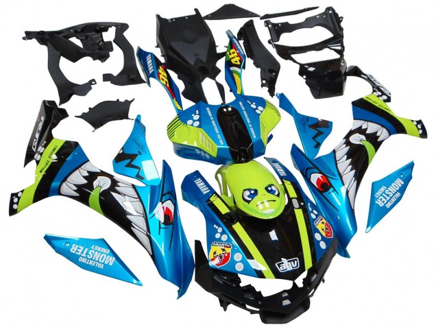 Acquista Carena Moto Yamaha YZF R1 2015-2019 - Blu Verde Nero Squalo