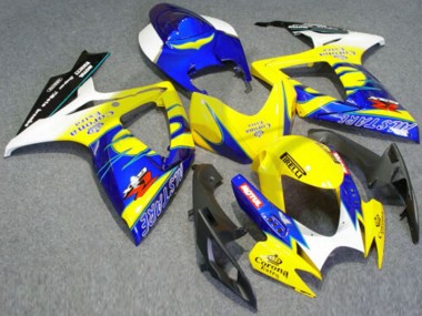 Acquista Carena Moto Suzuki GSXR 600/750 2006-2007 - Bianco Blu Giallo Corona Alstare