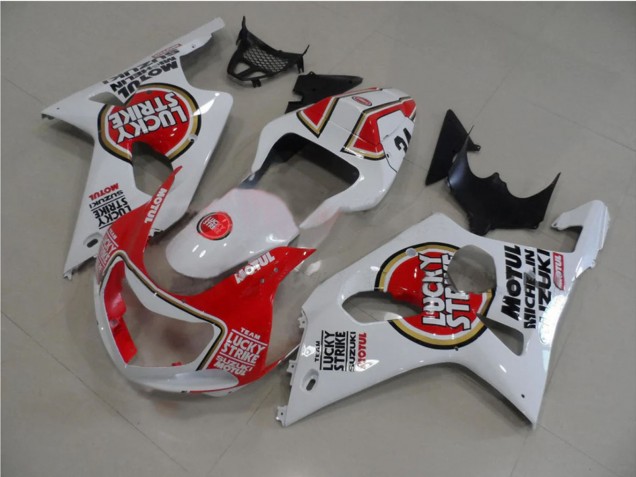 Acquista Carena Moto Suzuki GSXR 1000 2000-2002 - Bianco Rosso Lucky Strike