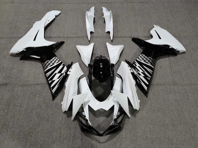 Nero Bianco & Argento 11-24 GSXR 600-750 Carene Moto