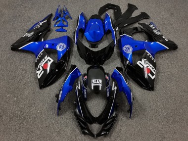 Acquista Nero & Blu Con Loghi Personalizzati 09-16 GSXR 1000 Carene Moto