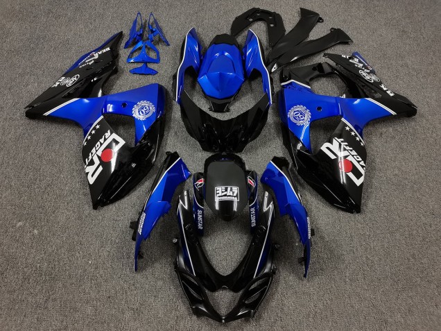 Nero & Blu Con Loghi Personalizzati 09-16 GSXR 1000 Carene Moto