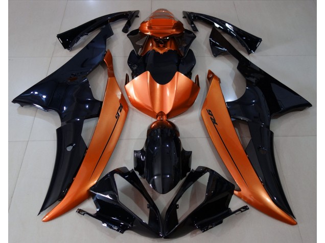Nero Lucido & Arancione Chiaro 08-16 R6 Carene Moto